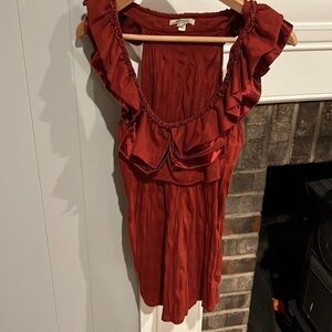 Ruffle racerback tank sol by Anthropologie